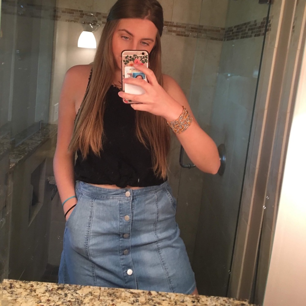 A New Day Jean Skirt with Buttons Size 8